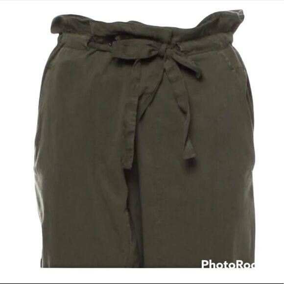 Munthe Women’s Green High-Rise Exhibit Paperbag Pants Size Medium - Picture 6 of 13